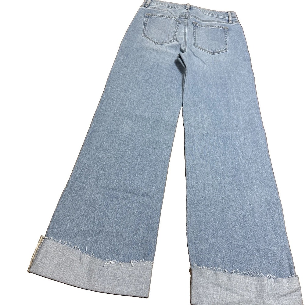 Ann Taylor LOFT The Wide Leg High Waist Jeans Size 2 Wide Leg Raw Cuff - Picture 9 of 9
